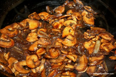 Sauteed mushrooms and onions