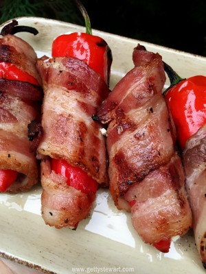 stuffed hot peppers on BBQ l - watermarked