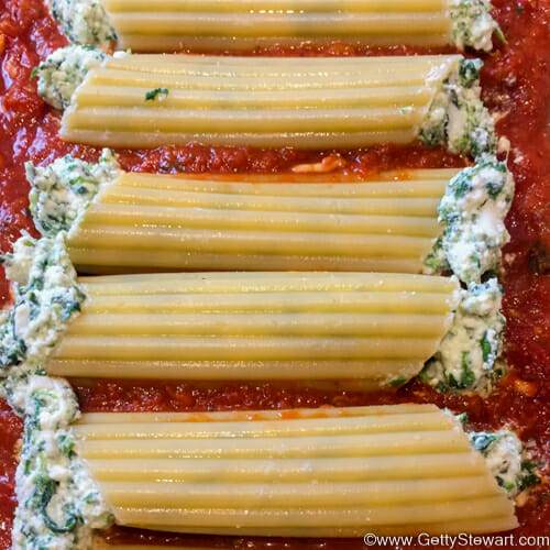 spinach stuffed manicotti freezer meal gettystewart com