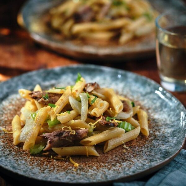 plate of fennel pasta