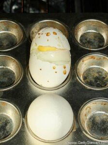 hard cooked eggs in oven