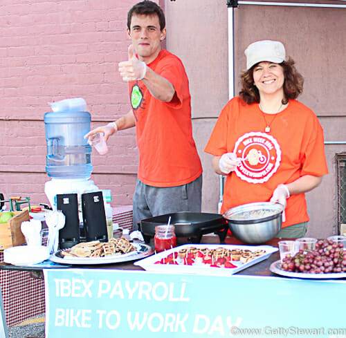 apple rings Bike to Work Day