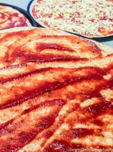 pizza sauce on pizza