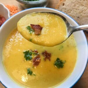 bacon lentil soup pureed