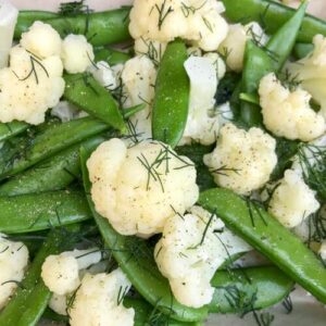 cauliflower and peas
