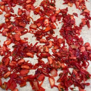 fresh borscht on tray