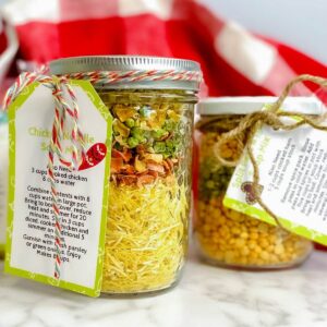 two soup mixes in jar