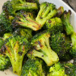 roasted broccoli in bowl