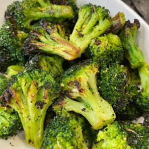 roasted broccoli in bowl