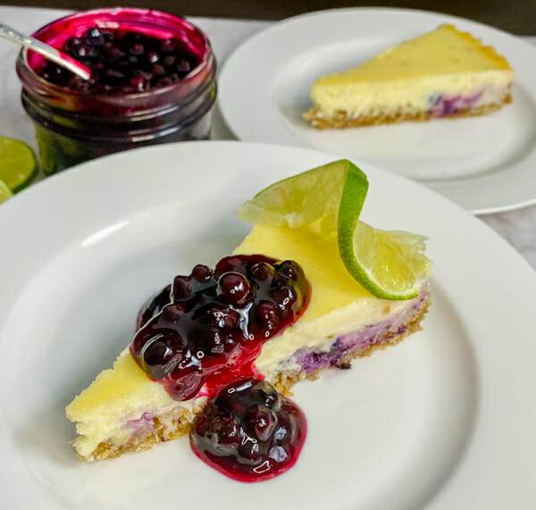 Blueberry Lime Labneh Cheesecake European Style Cheesecake