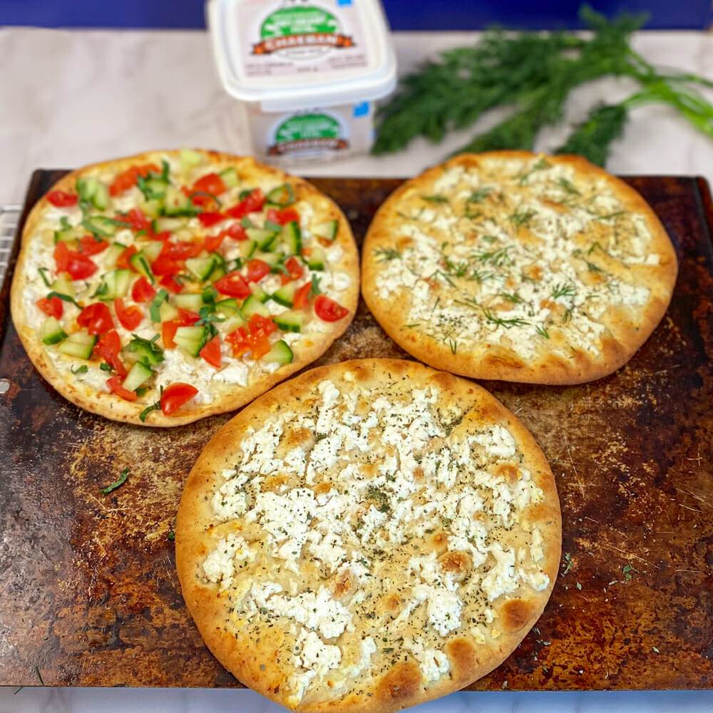 Quick and Easy Feta Flatbread Appetizers Three Styles