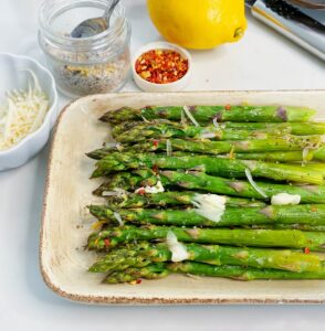 roasted asparagus fully seasoned