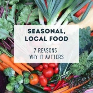 fresh veggies and title