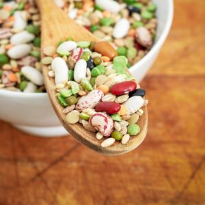 beans on spoon