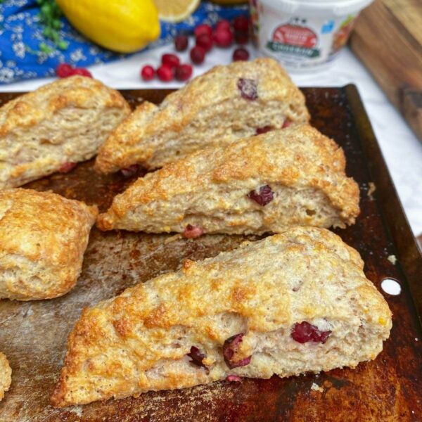 baked scones no glaze on cookie sheet